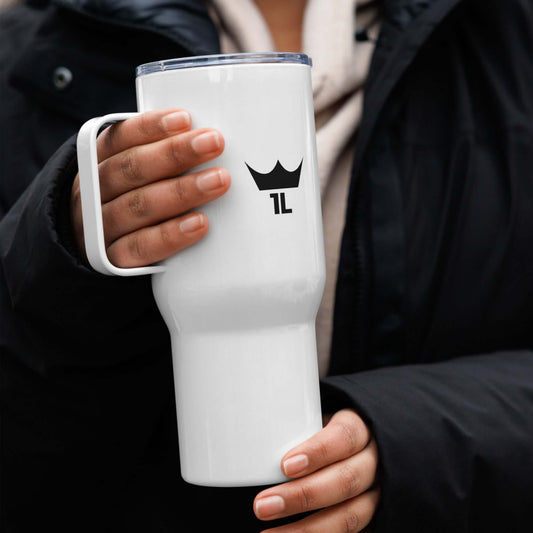 Large White Tumbler with black 1L logo